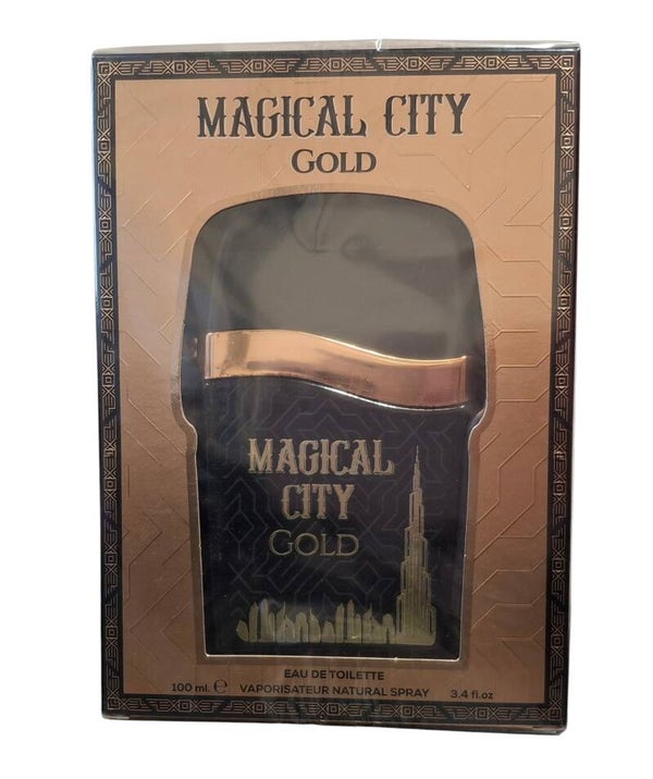 Vive Scents Magical City Gold Eau de Toilette Parfum voor Heren 100 ml