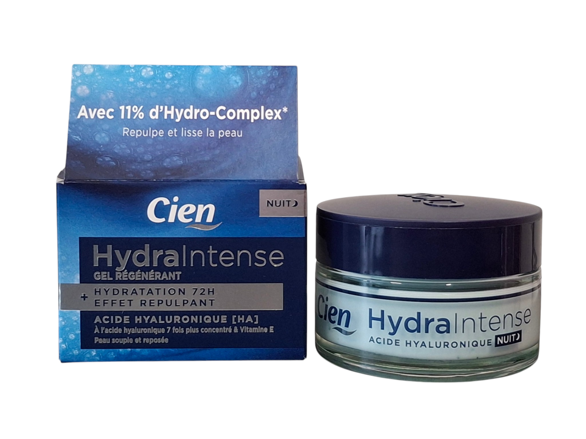 Cien Hydra Intense Herstellende Nachtcrème met Hyaluronzuur en Vitamine E voor Dames 50 ml
