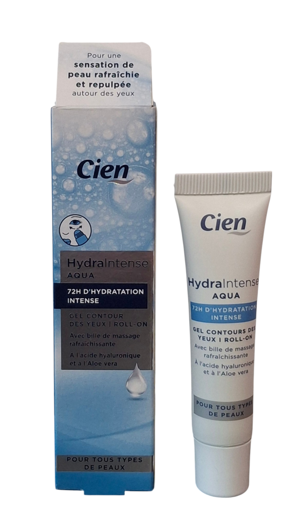 Cien Hydra Intense Aqua Hydraterende Oogcrème Roll-On met Hyaluronzuur en Aloë Vera voor Dames 15 ml