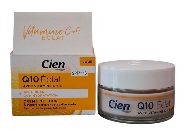 Cien Q10 Éclat Anti-Rimpel Dagcrème met Vitamine C + E SPF 15 voor Dames 50 ml