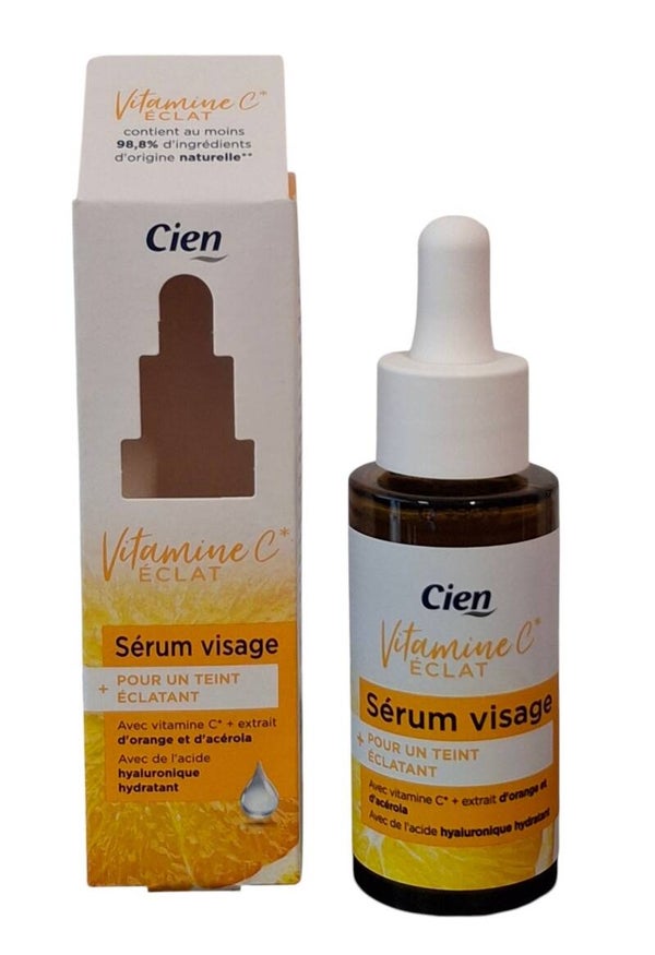 Cien Q10 Éclat Vitamine C Hydraterend Gezichtsserum met Hyaluronzuur voor Dames 30 ml