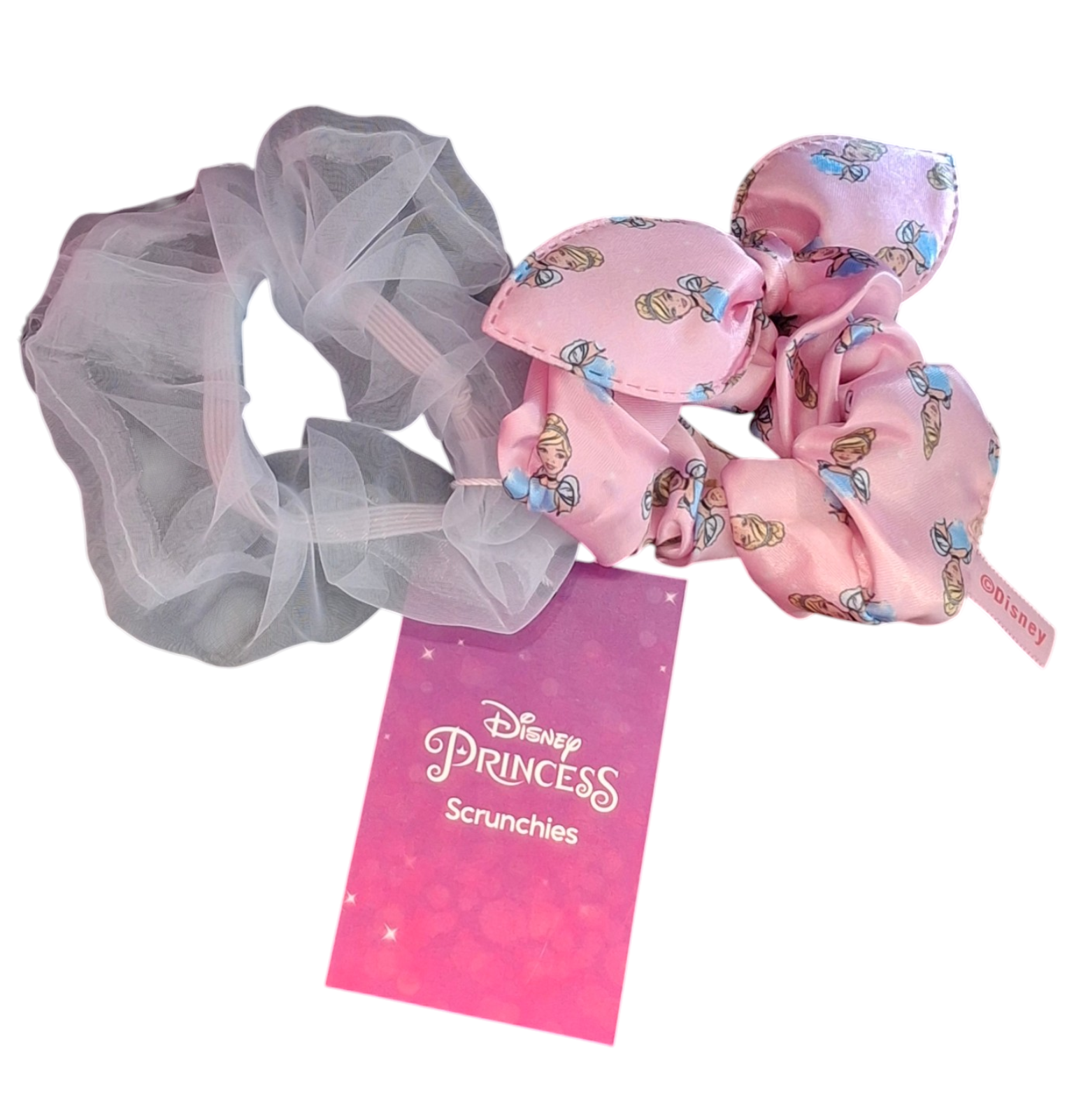 Disney Prinses Assepoester Scrunchies voor Meisjes Set van 2 Roze Design