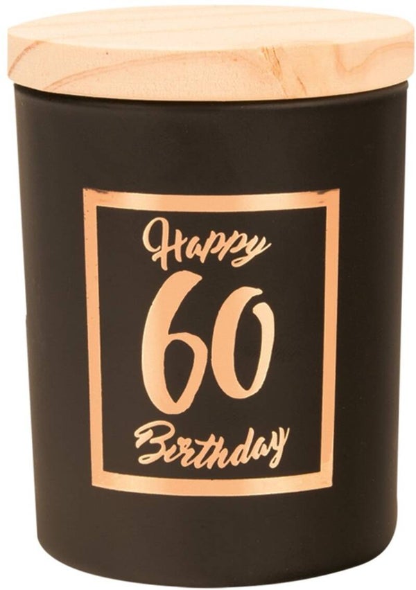 Paper Dreams Geurkaars Happy 60 Birthday Zwart
