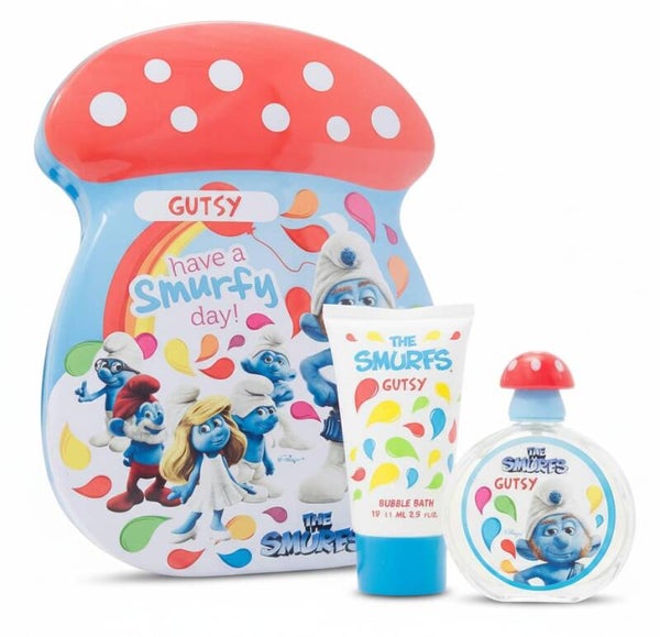 The Smurfs Gutsy Giftset Parfum voor Kinderen Eau de Toilette 50 ml + Bubble Bath 75 ml in blik