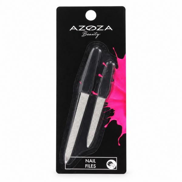 Azoza Beauty Metalen Nagelvijlen Zwart Set van 2