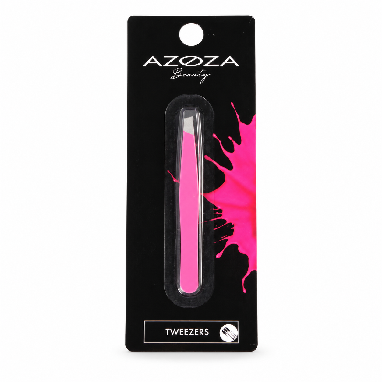 Azoza Beauty Pincet met Schuine Punt Roze