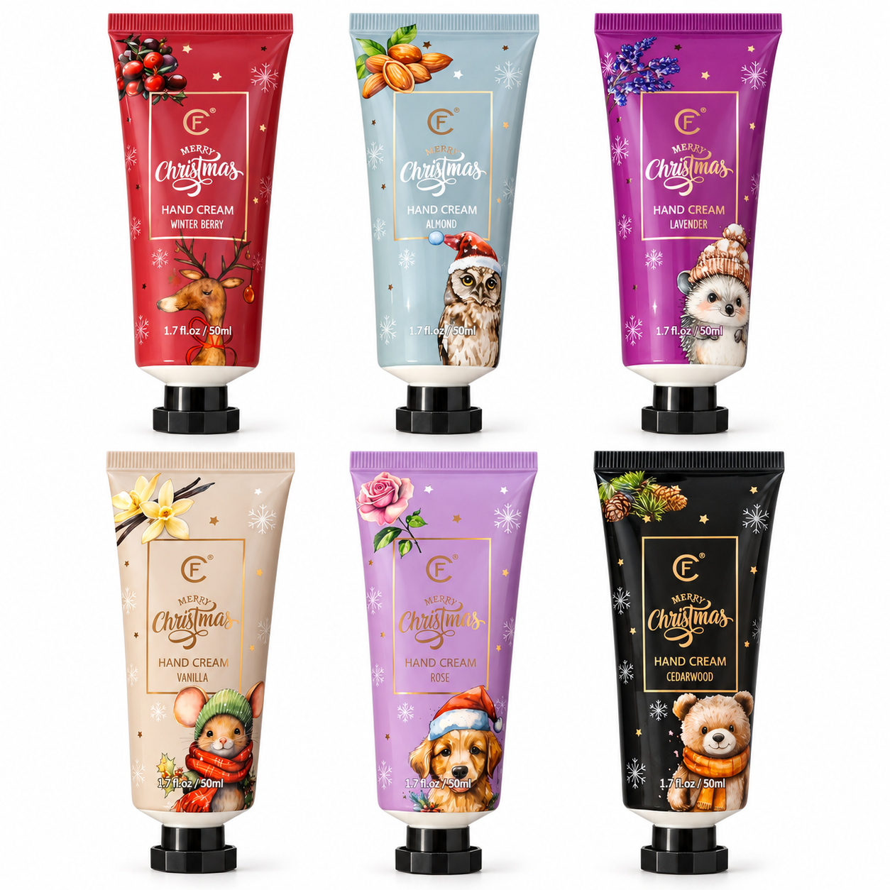 Cosmetica Fanatica Merry Christmas Handcrème Kerst Set 6 x 50 ml