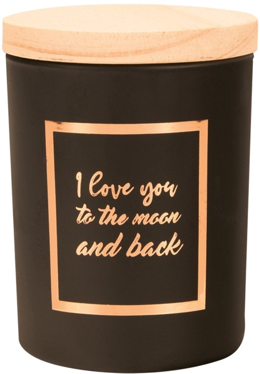 Paper Dreams Geurkaars I Love You To The Moon And Back Zwart