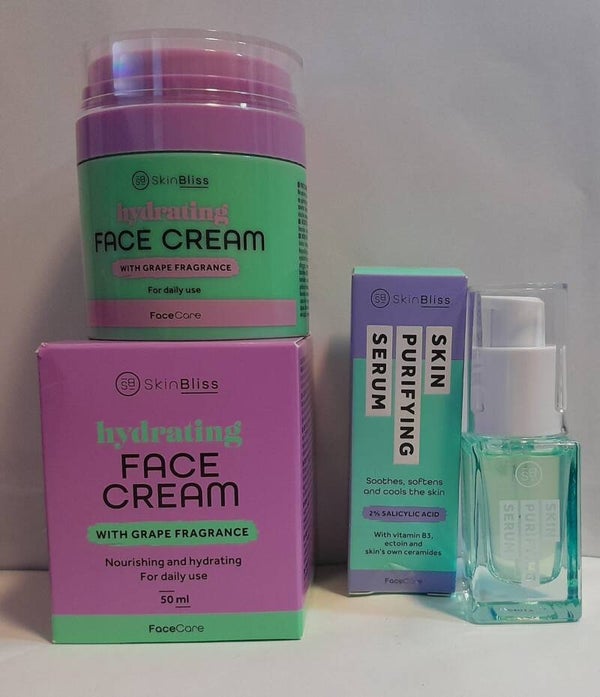 Skin Bliss FaceCare Gezichtsverzorgingsset voor puistjes - Serum + Gezichtscrème