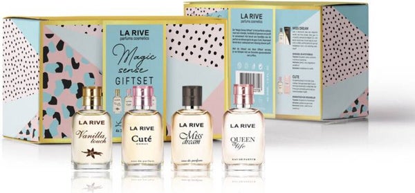 La Rive Miniatuurset Magic Sense Giftset 4x30ml - Vanilla Touch - Cuté - Miss Dream - Queen of Life