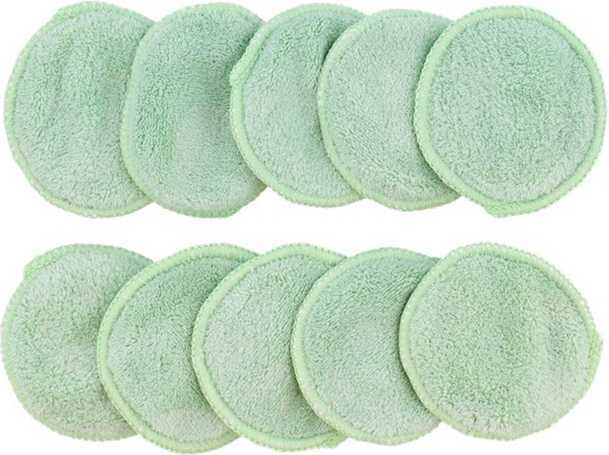 Make-up Remover Pads - 10 stuks - Herbruikbaar - Inclusief waszakje - Gezichtsreinigingsdoekjes