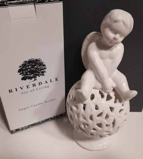 Riverdale Joy of Living - Kaarsenhouder - Angel Candle Holder - Wit