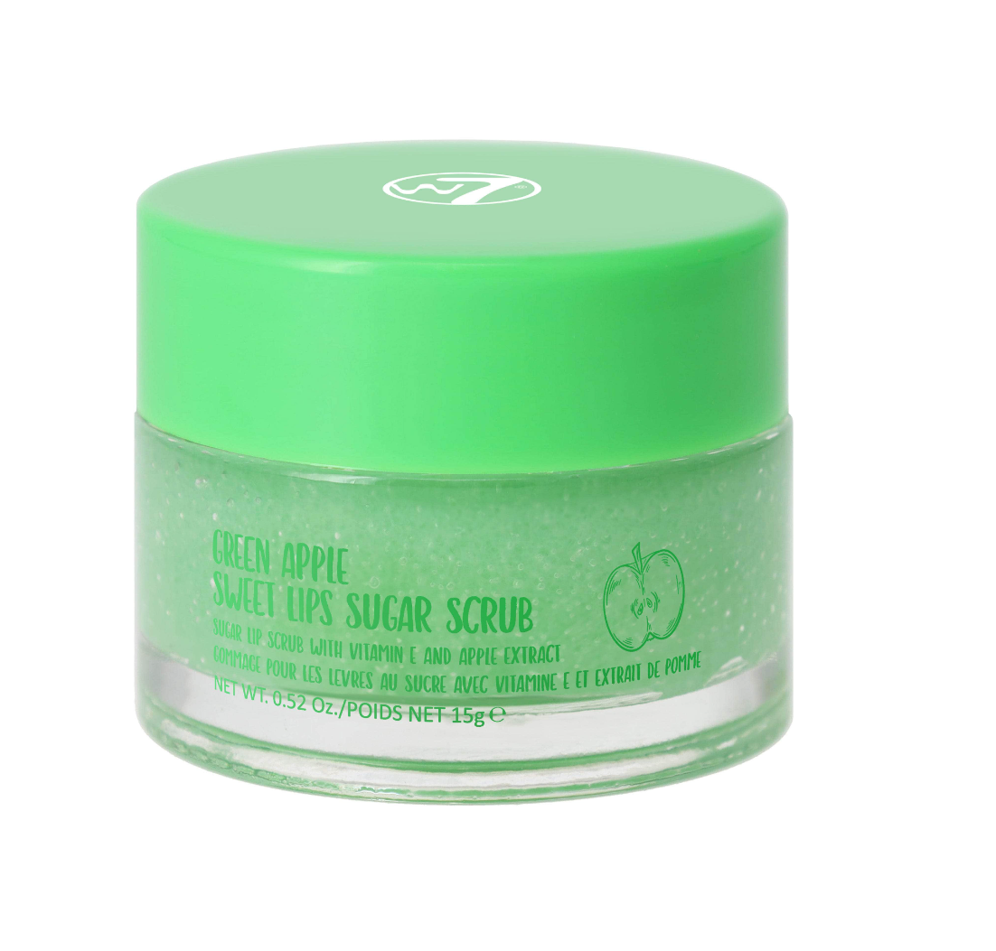 W7 Sweet Lips Sugar Scrub Green Apple met Vitamine E Verzorging 15g