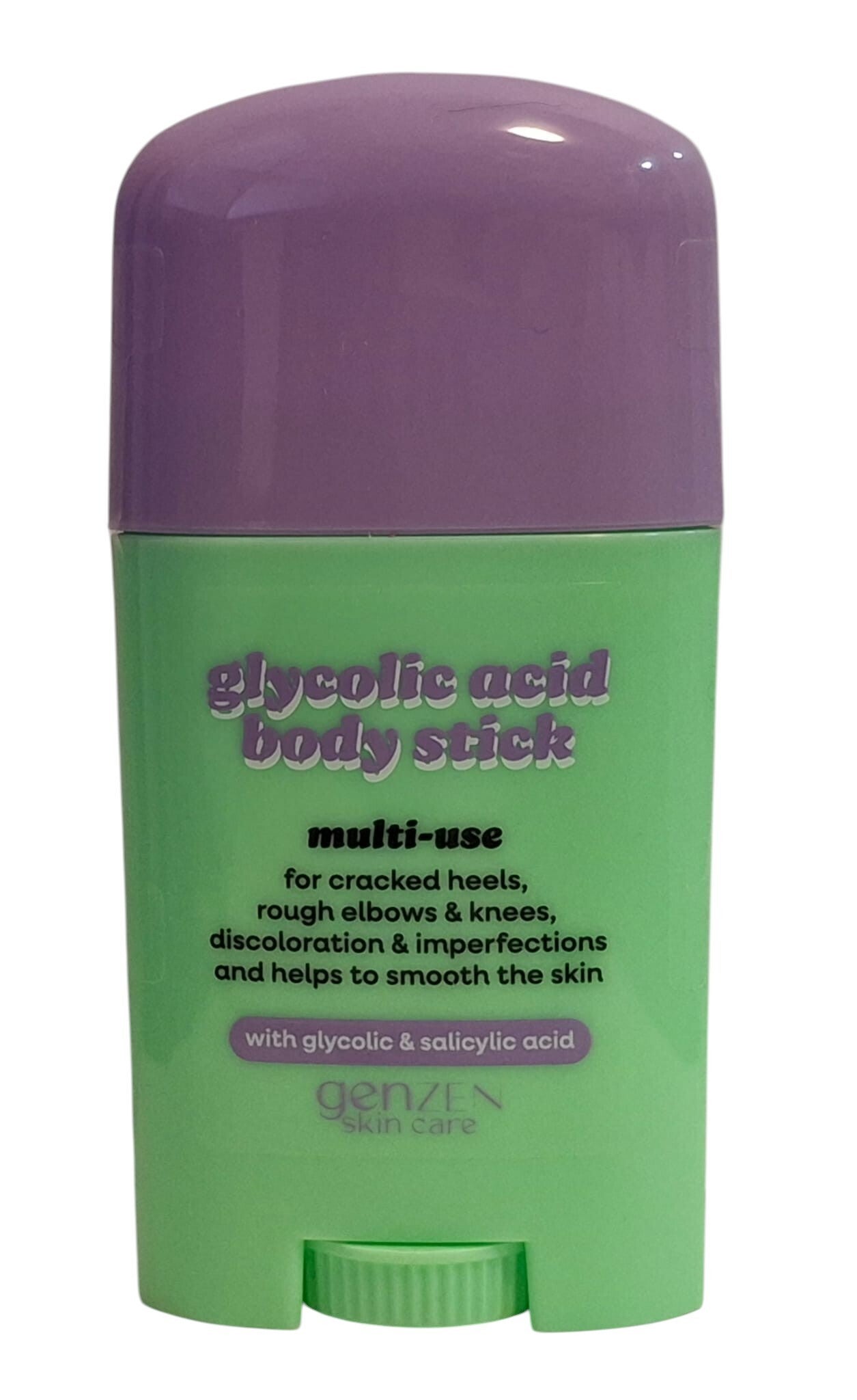 Genzen Glycolic Acid Body Stick 40 g – Voor Droge & Ruwe Huid met Salicylzuur