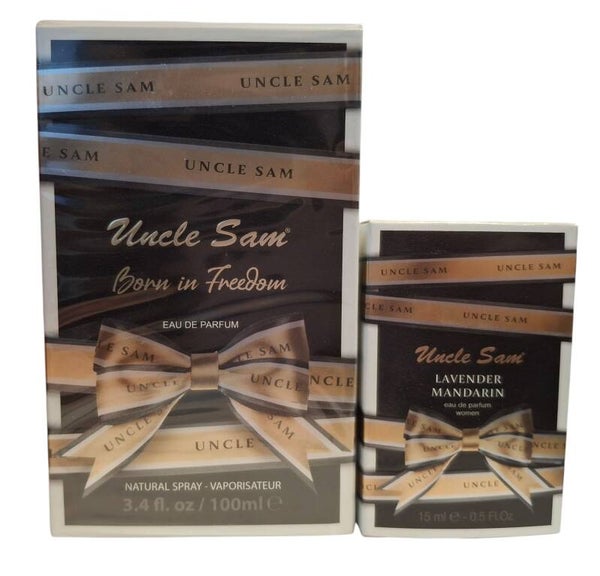 Uncle Sam Born in Freedom Eau de Parfum Set – Dames Parfum 100 ml + 15 ml – Cadeauset voor Vrouwen