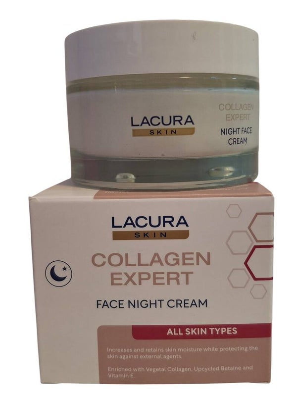 Lacura Skin Collagen Expert Nachtcrème met Plantaardig Collageen & Vitamine E 50 ml