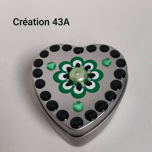 43A - Bougie coeur thé vert - 30g