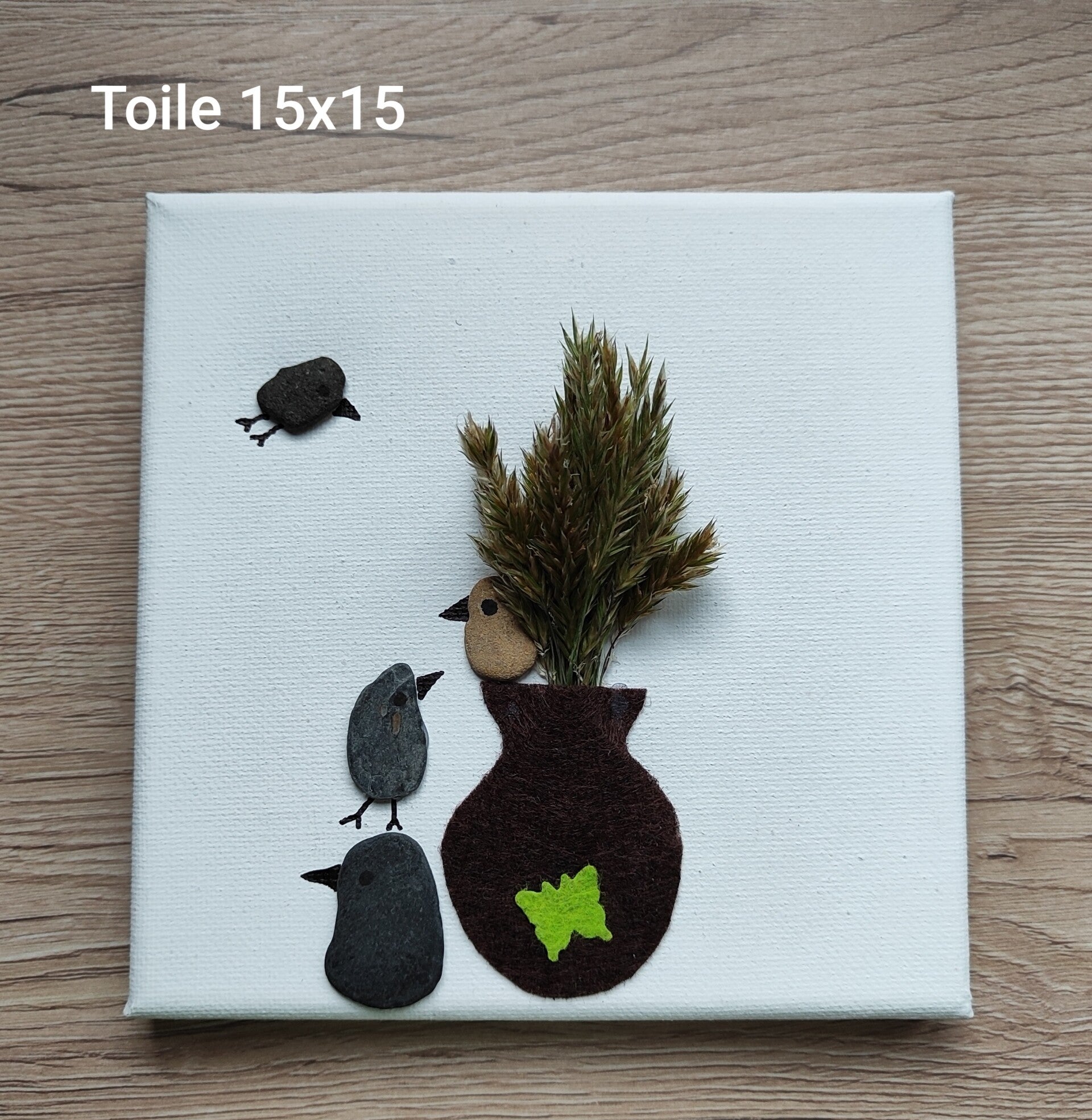 Toile "pot de fleurs" 15x15 (2)