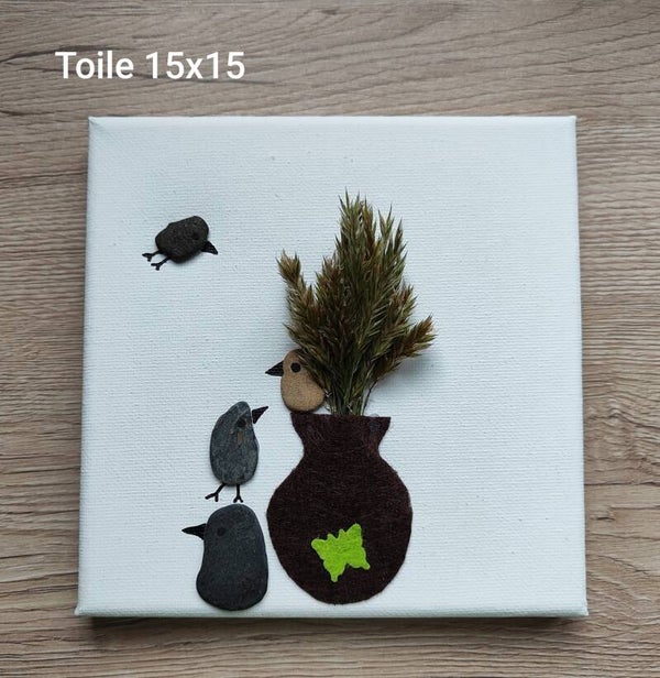Toile "pot de fleurs" 15x15 (2)