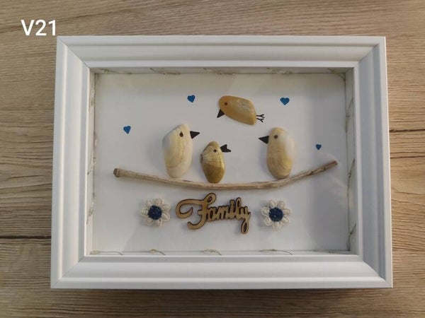 Cadre vitré lumineux "famille" V21