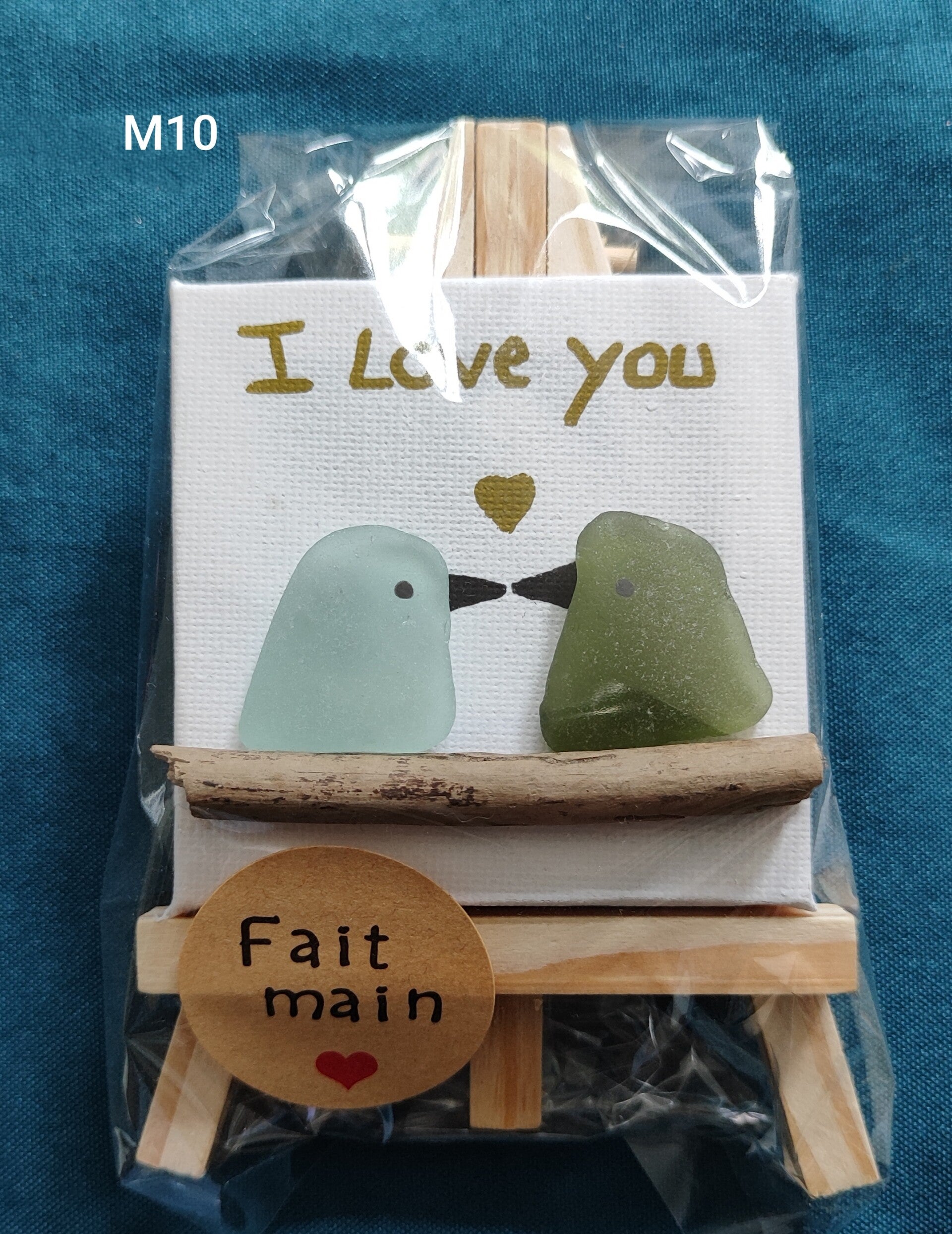 Mini toile sur chevalet "couple" M10