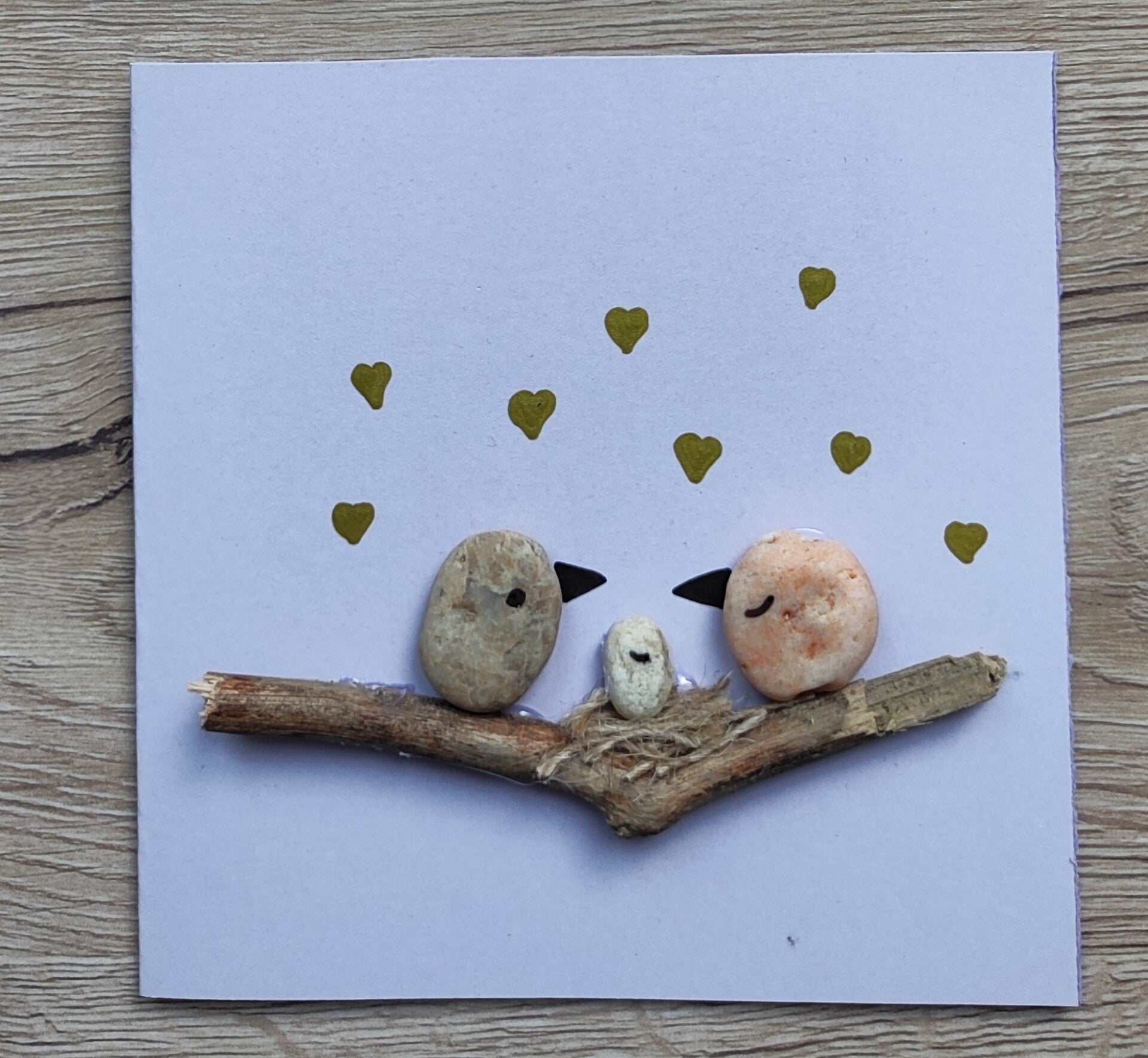 Carte double U7 avec enveloppe - naissance fille