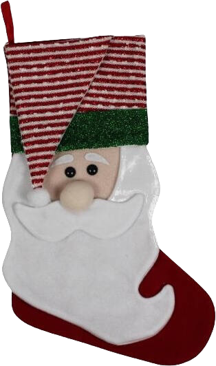 Kerstsok Kerstman Glitter