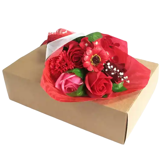 Zeep Bloemen Boeket in Doos