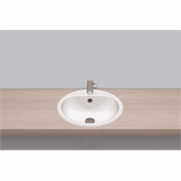 Alape EW3 inb. wastafel rond 475mm wit m.kr.gat
