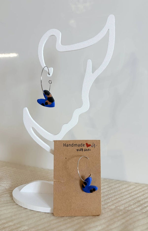 Herzohrringe klein leo royalblau