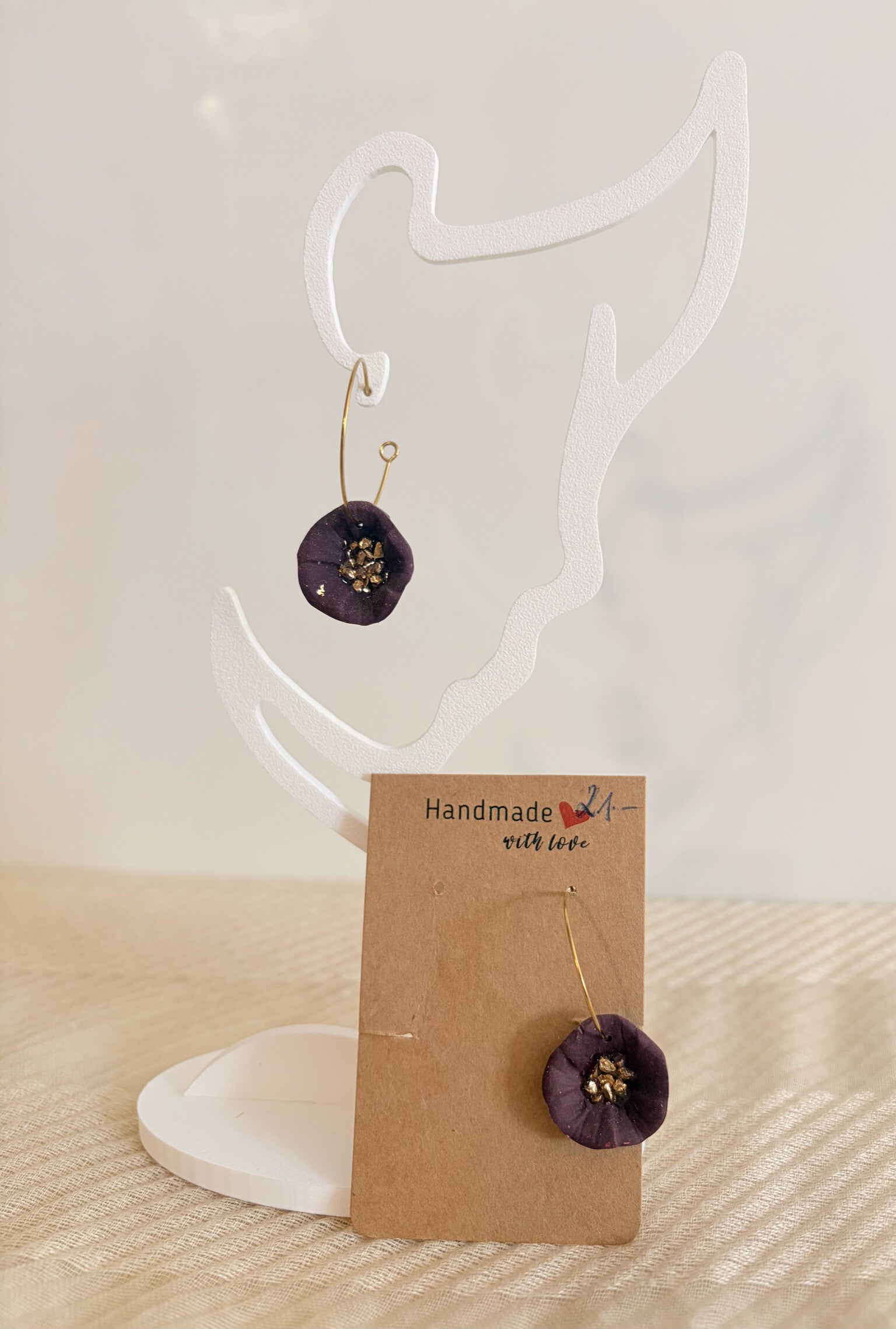 Creolen mit Blumen klein