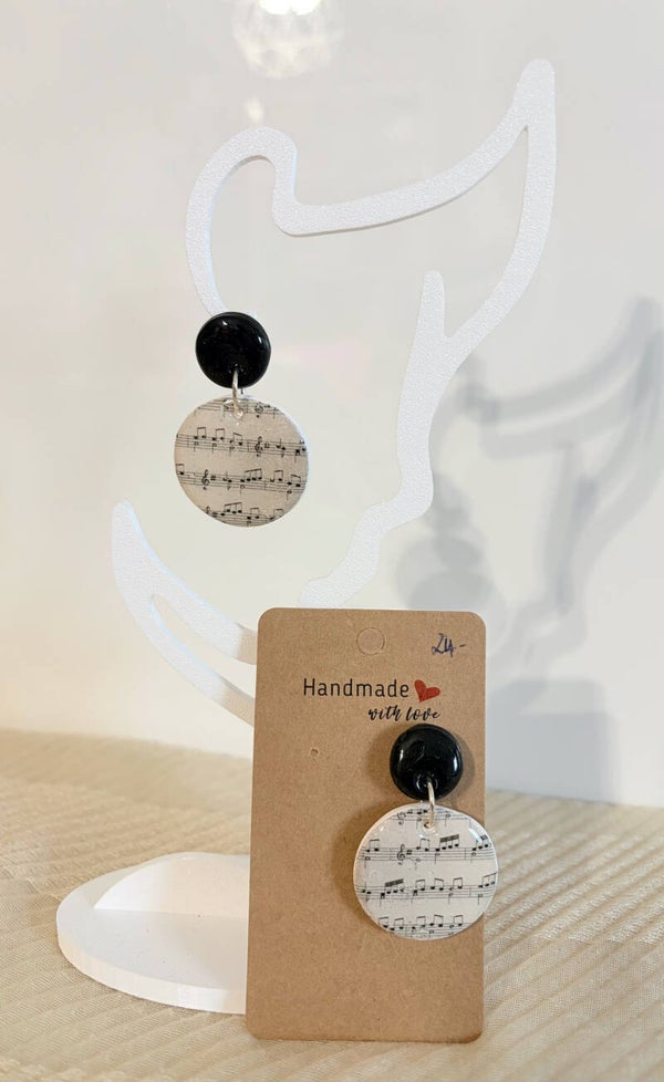 Ohrstecker mit Noten groß