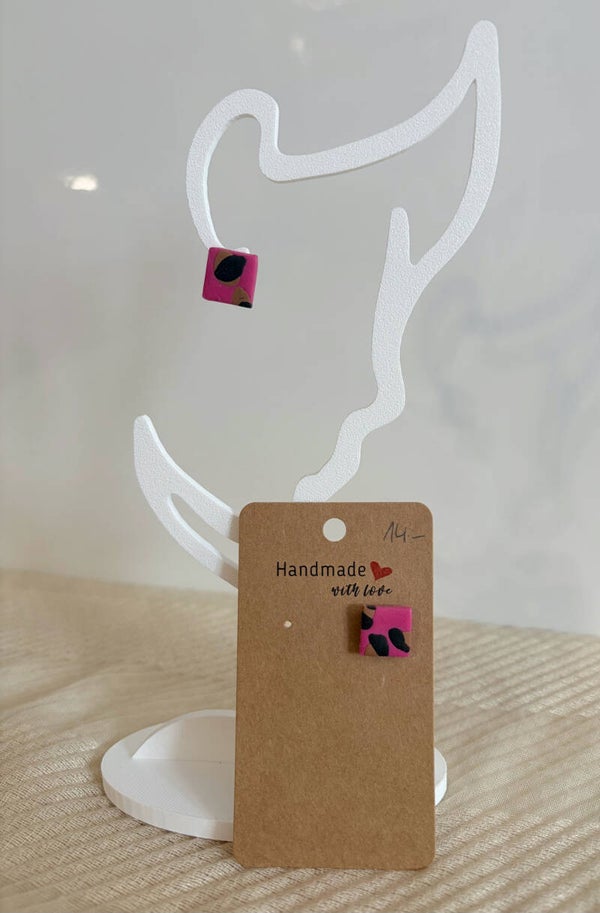 Ohrstecker klein Leo pink