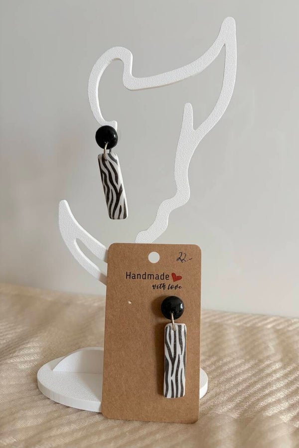 Zebra Ohrringe lang