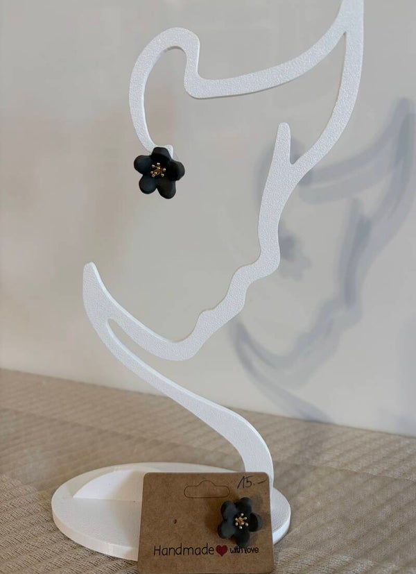 Blumen Ohrstecker oliv