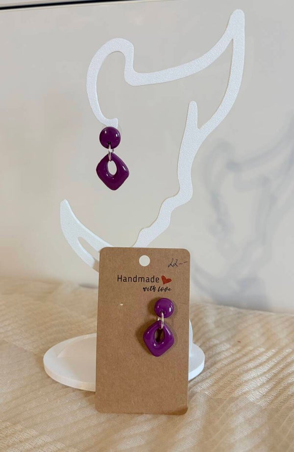 Ohrringe violett