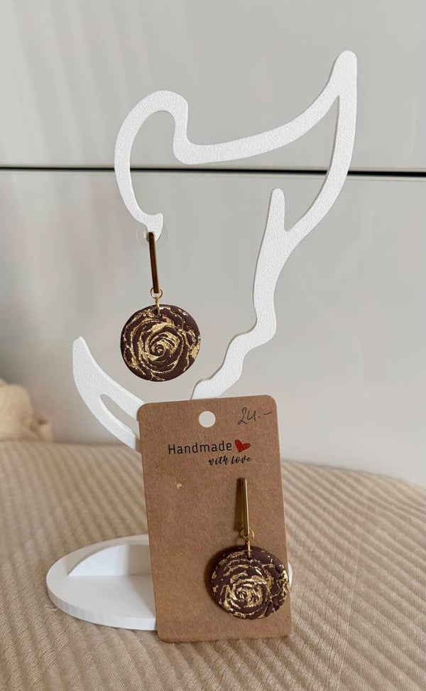 Ohrringe Rosé braun Gold 1
