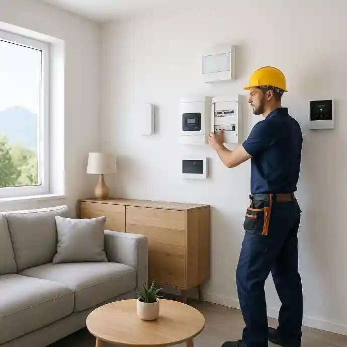Elettricista installa quadro elettrico e domotica in un appartamento