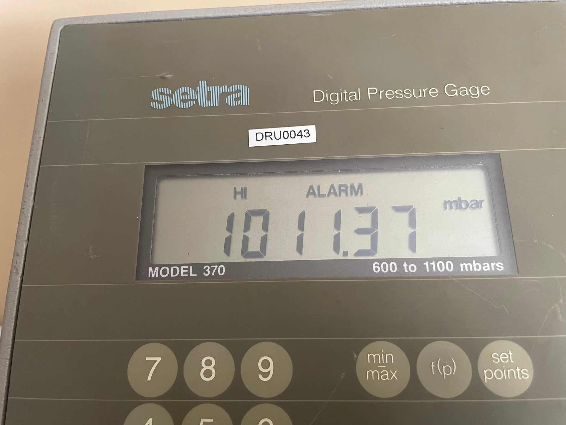 Setra Digital Pressure Gage barometer CoBo Engineering