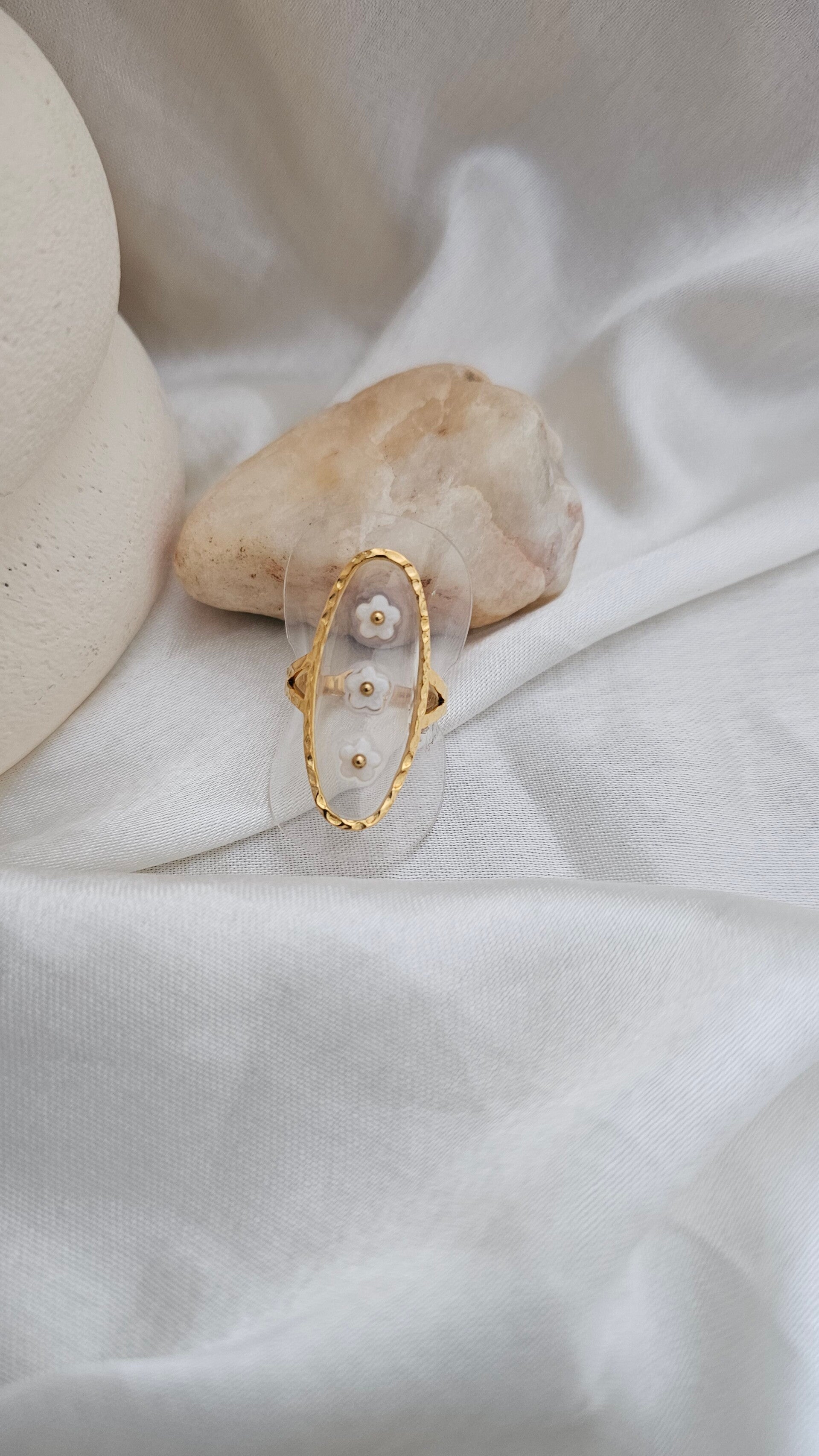 Bague transparent fleur