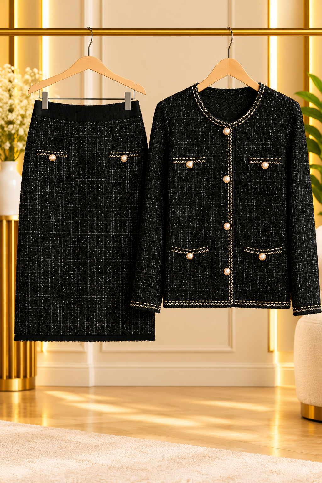 Ensemble chic 2 pièces – Veste et jupe élégantes