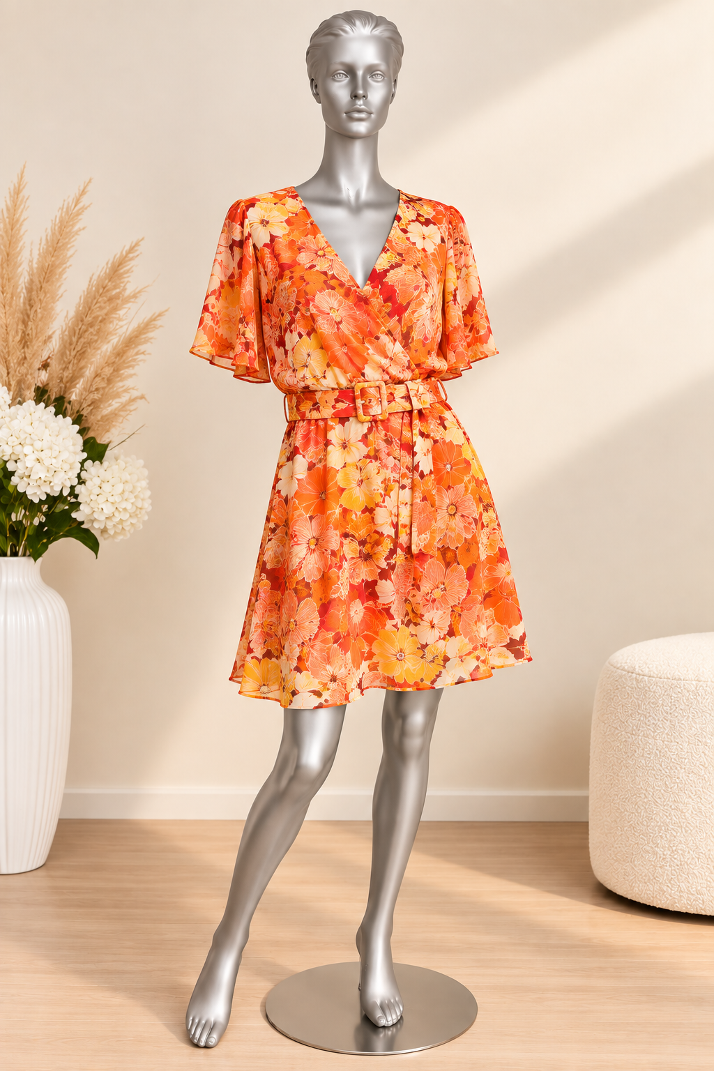 Robe fleurie élégante et féminine