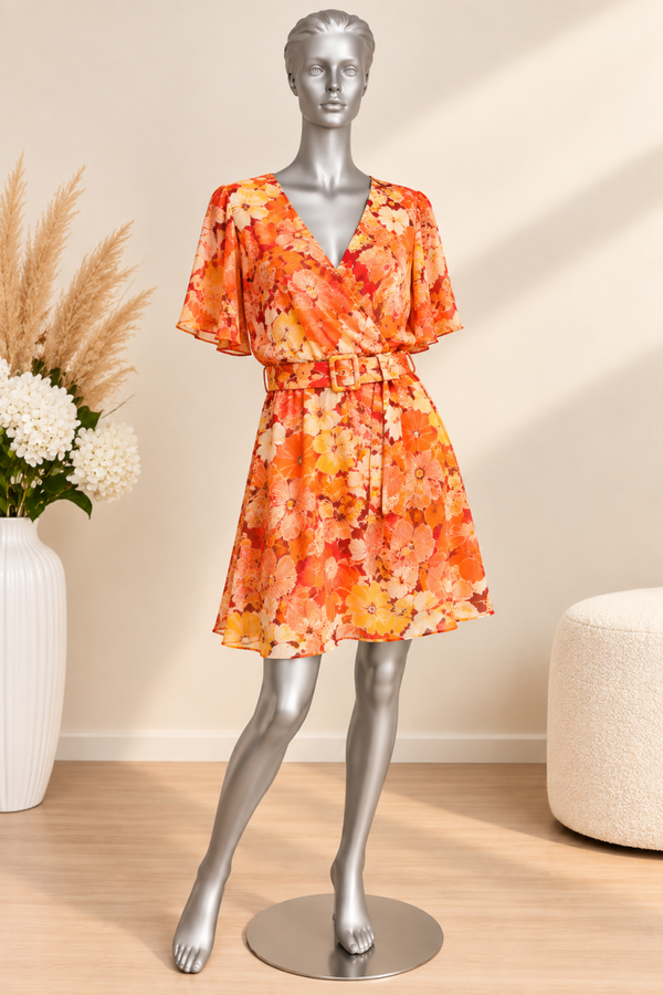 Robe fleurie élégante et féminine
