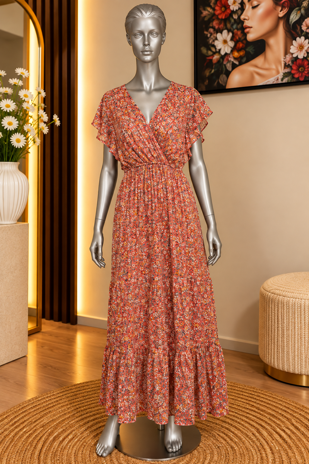 Robe longue fleurie élégante
