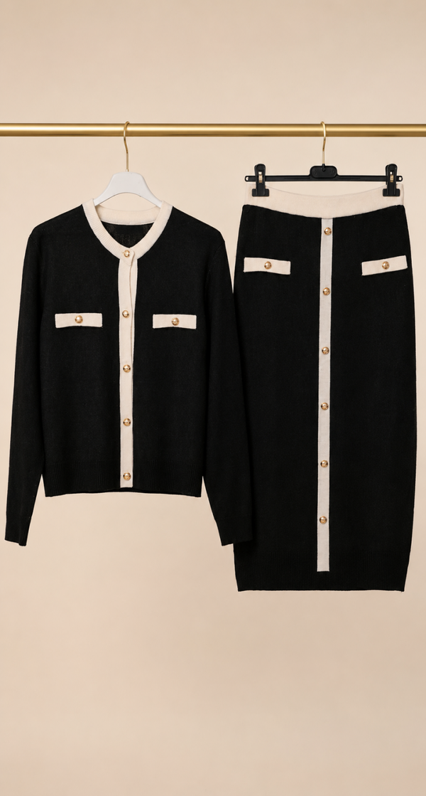 Ensemble jupe et gilet Élégance Chic