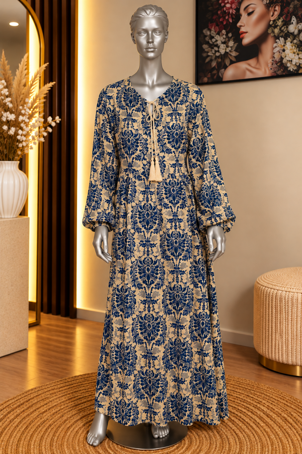 Robe longue élégante imprimée