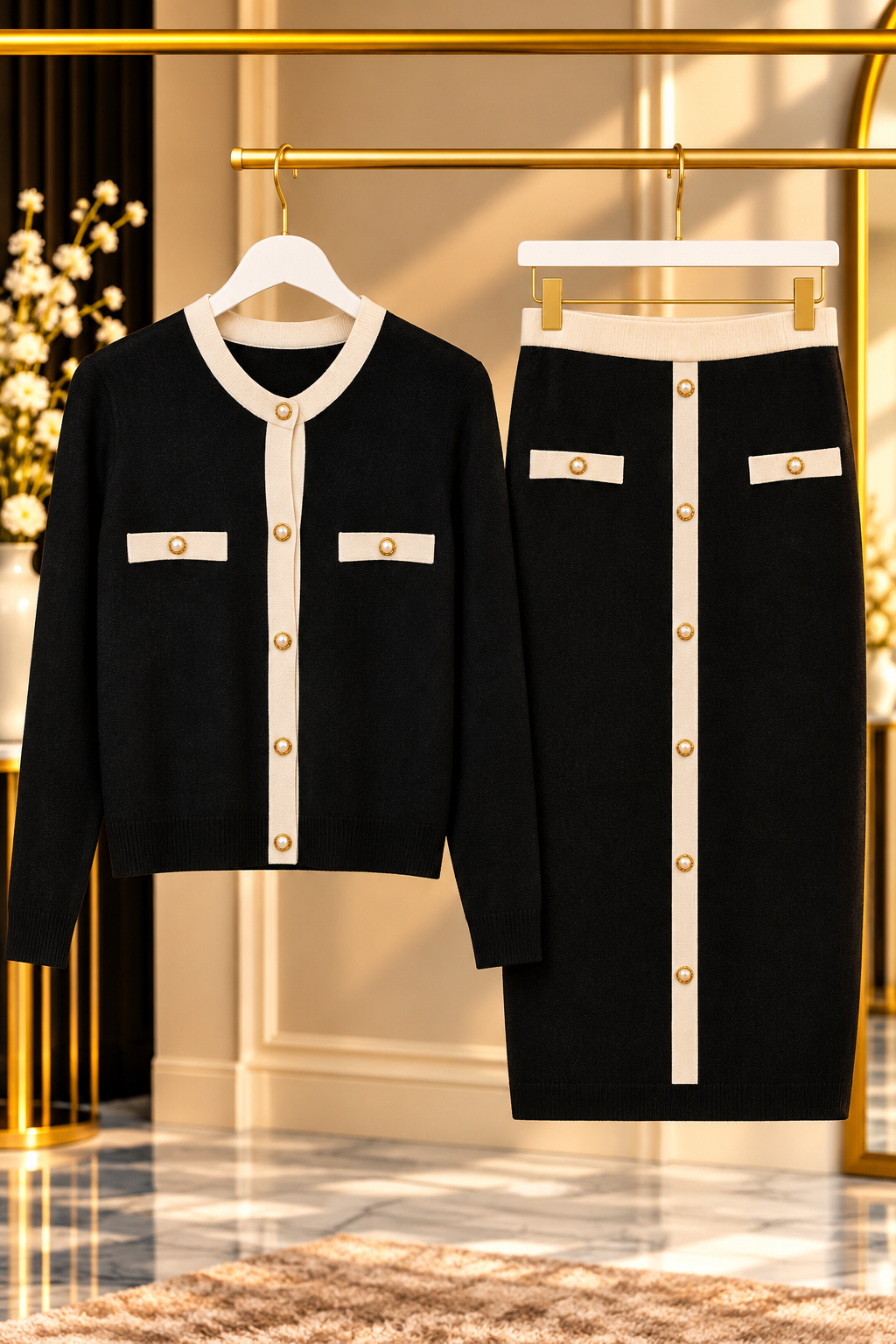 Ensemble jupe et gilet Élégance Chic