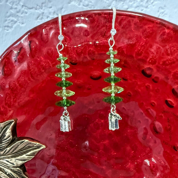 Earrings - Trees with Presents