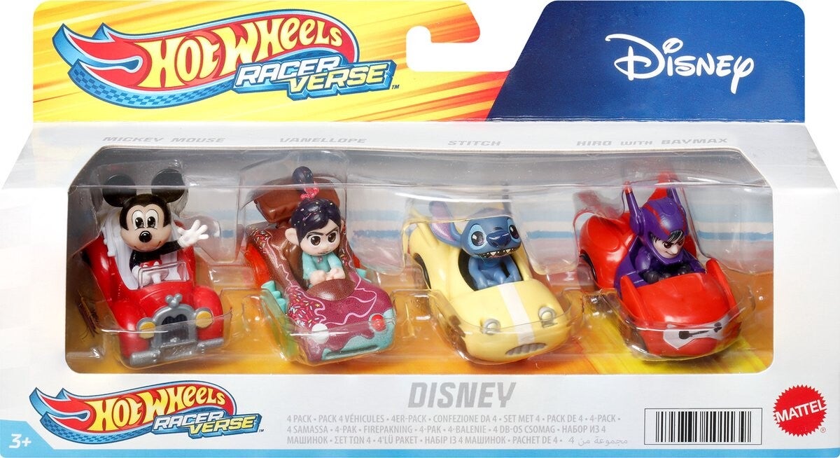 Hot Wheels Racer Verse 1:64 - 4-Pack: Disney