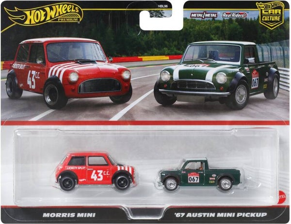Hot Wheels Premium Car Culture 2-Pack - Morris Mini & '67 Austin Mini Pickup